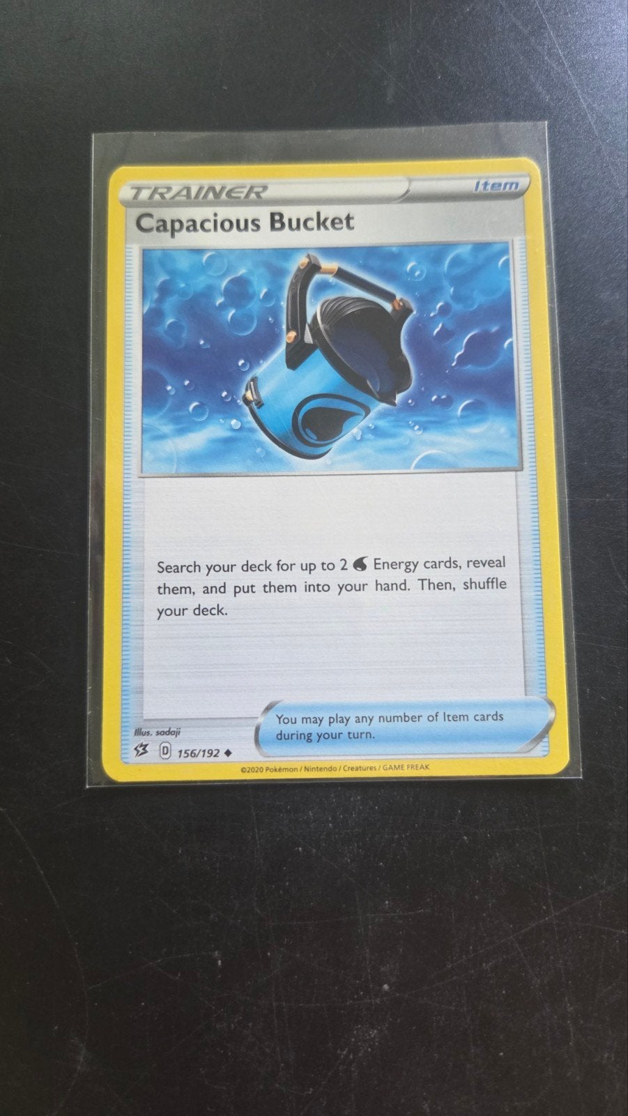 Capacious Bucket 156/192 Rebel Clash Pokémon kaart, Verzenden, Zo goed als nieuw, Losse kaart