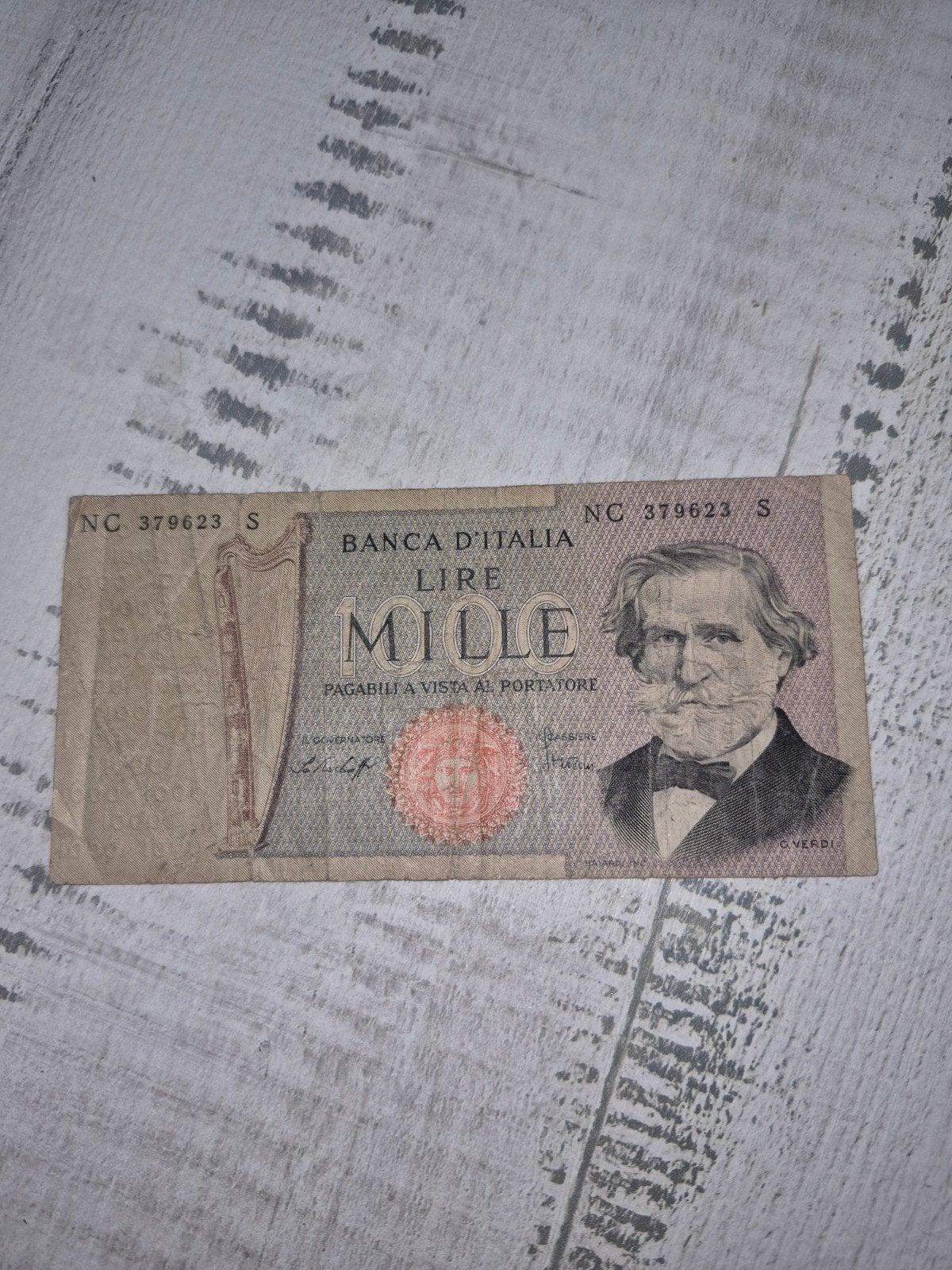 Oude Italiaanse 1000 Lire 1969 - Verdi, Ophalen of Verzenden, Italië, Los biljet