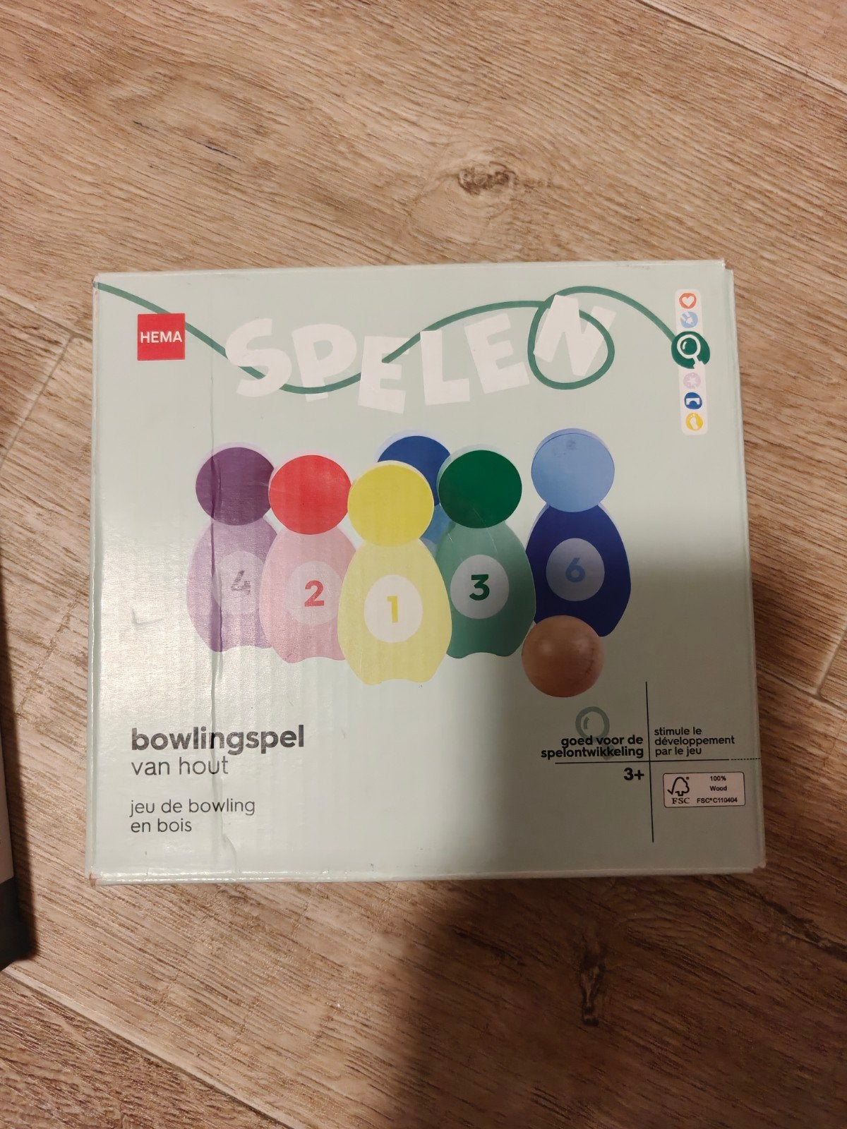 Hema Houten Bowlingspel voor Kinderen, Ophalen of Verzenden, Zo goed als nieuw, Jongen of Meisje