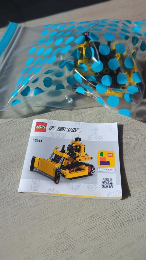 LEGO Technic Bulldozer 42163 met instructieboekje, Ophalen of Verzenden, Zo goed als nieuw, Overige merken