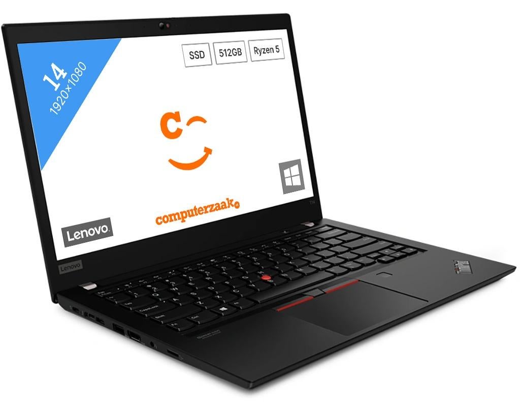 Lenovo ThinkPad T14 Gen 1/AMD Ryzen 5 1.6GHz/8GB/256GB, 256 GB, 2 tot 3 Ghz, Qwerty, Refurbished