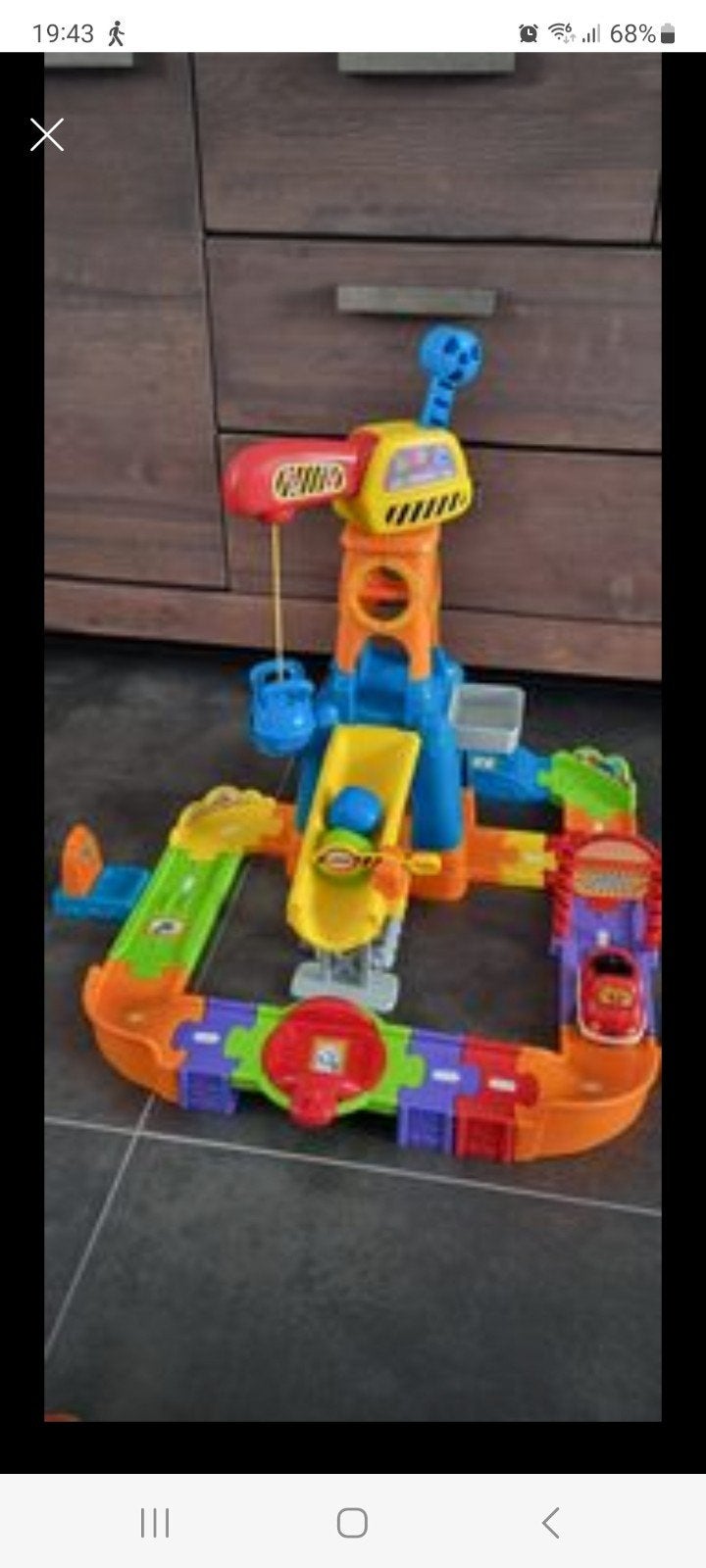 Toet toet baan met een paar auto's erbij, Kinderen en Baby's, Speelgoed | Vtech, Ophalen, Zo goed als nieuw, 2 tot 4 jaar