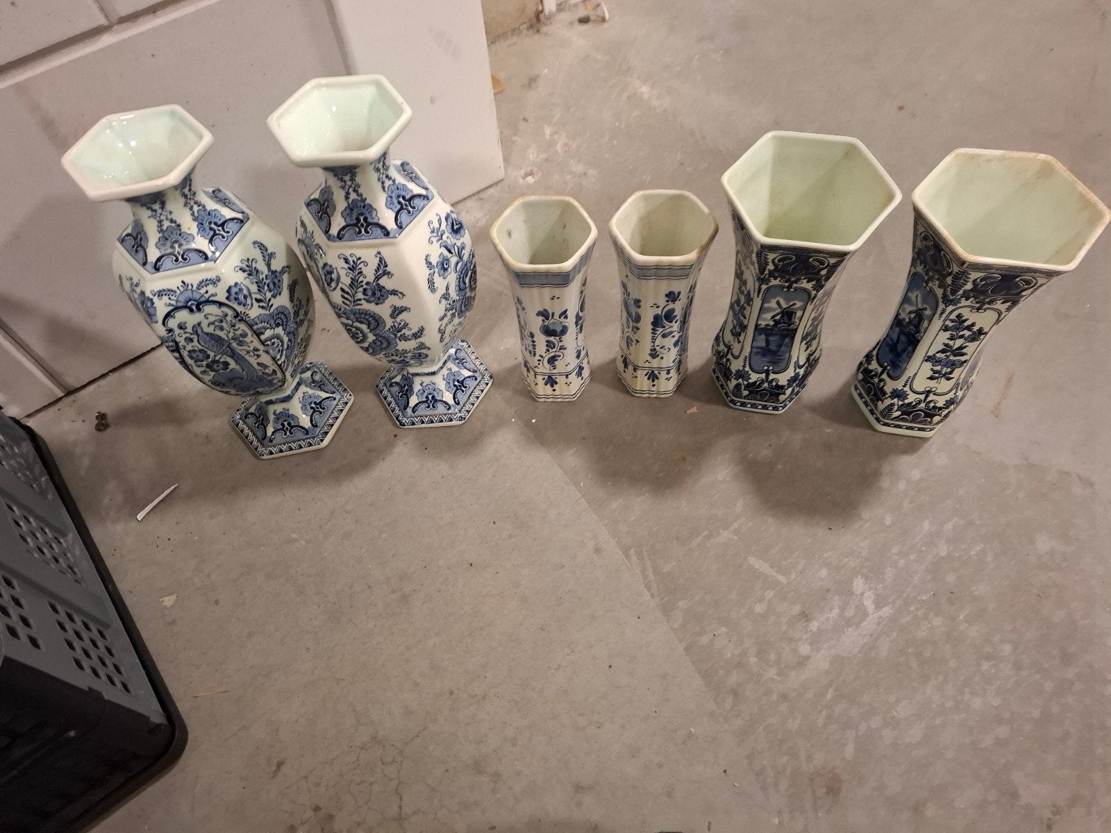 Prachtige Delfts Blauwe Vazen Collectie, Antiek en Kunst, Antiek | Glas en Kristal, Ophalen of Verzenden