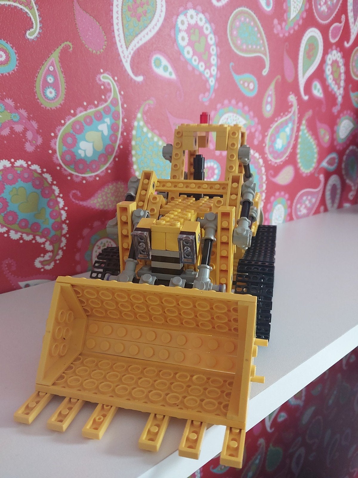 Vintage LEGO Technic Bulldozer 856 met handleiding, Ophalen of Verzenden, Gebruikt