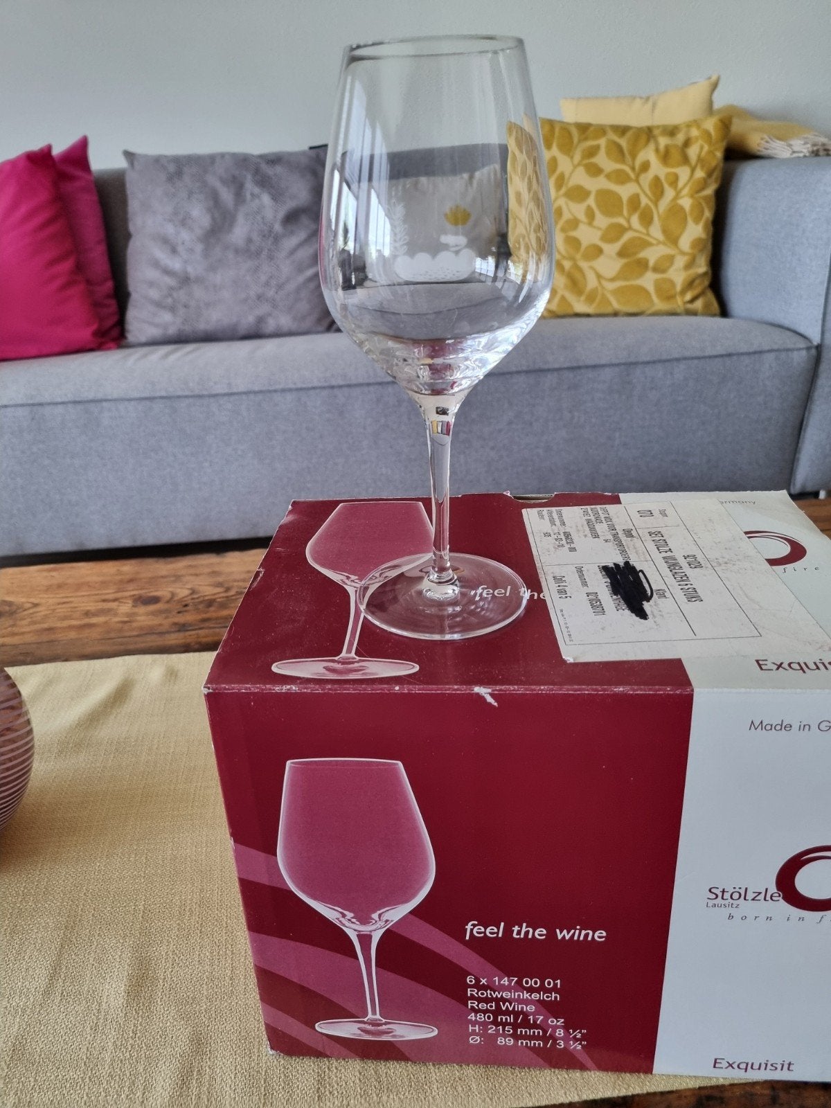 6 grote rode wijn glazen., Ophalen, Overige typen