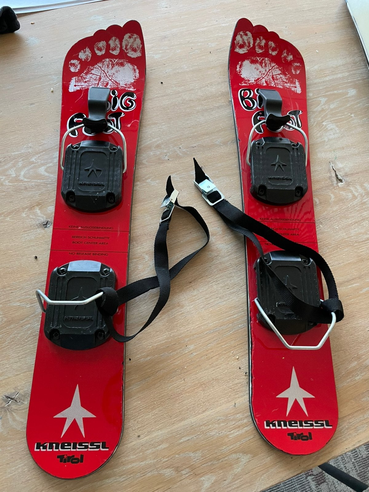 Bigfoot ski’s - rood - goede staat bog foot ski’s, Overige merken, Ophalen of Verzenden, Zo goed als nieuw, Minder dan 100 cm