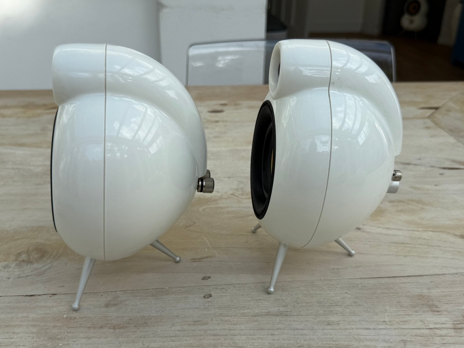 Set witte Scandyna Micropod SE speakers Active, Ophalen of Verzenden, Gebruikt, Afzuiger