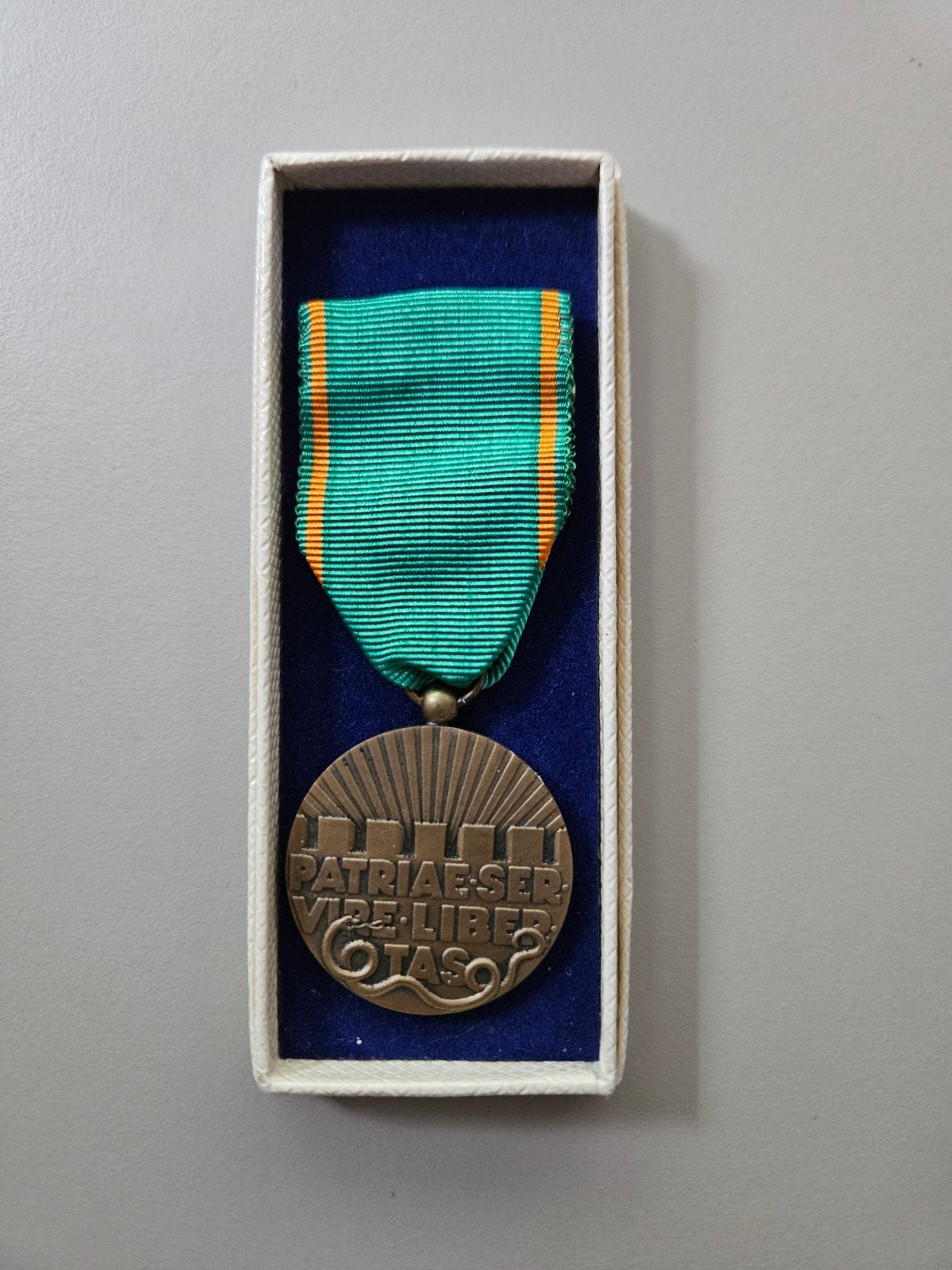 vrijwilligersmedaille onderscheiding in doosje, Ophalen of Verzenden, Landmacht, Nederland