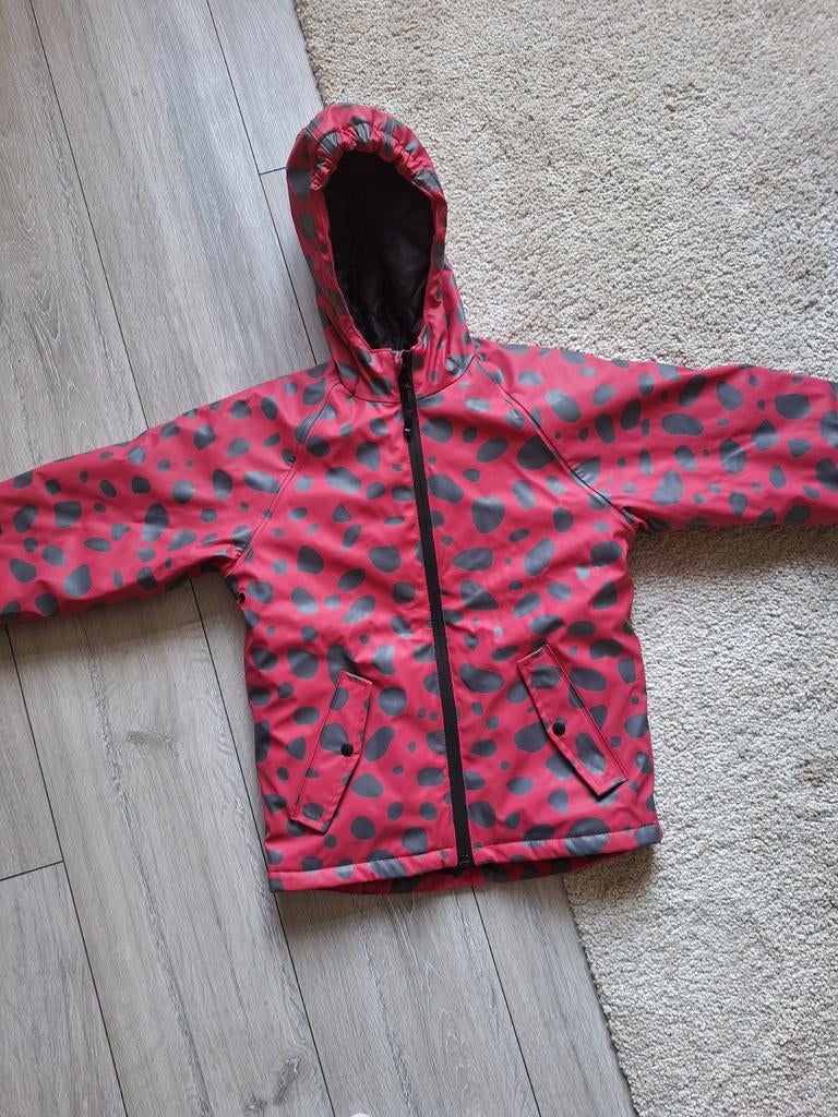 Mooie gevoerde (regen)jas maat 128 €5, Ophalen of Verzenden, Zo goed als nieuw, Meisje, Jas