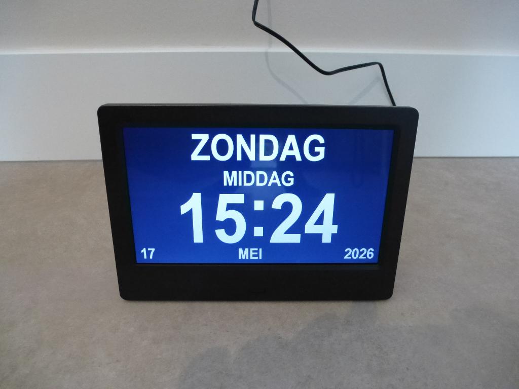 Dementieklok, Ophalen of Verzenden, Zo goed als nieuw, Digitaal, Staande klok