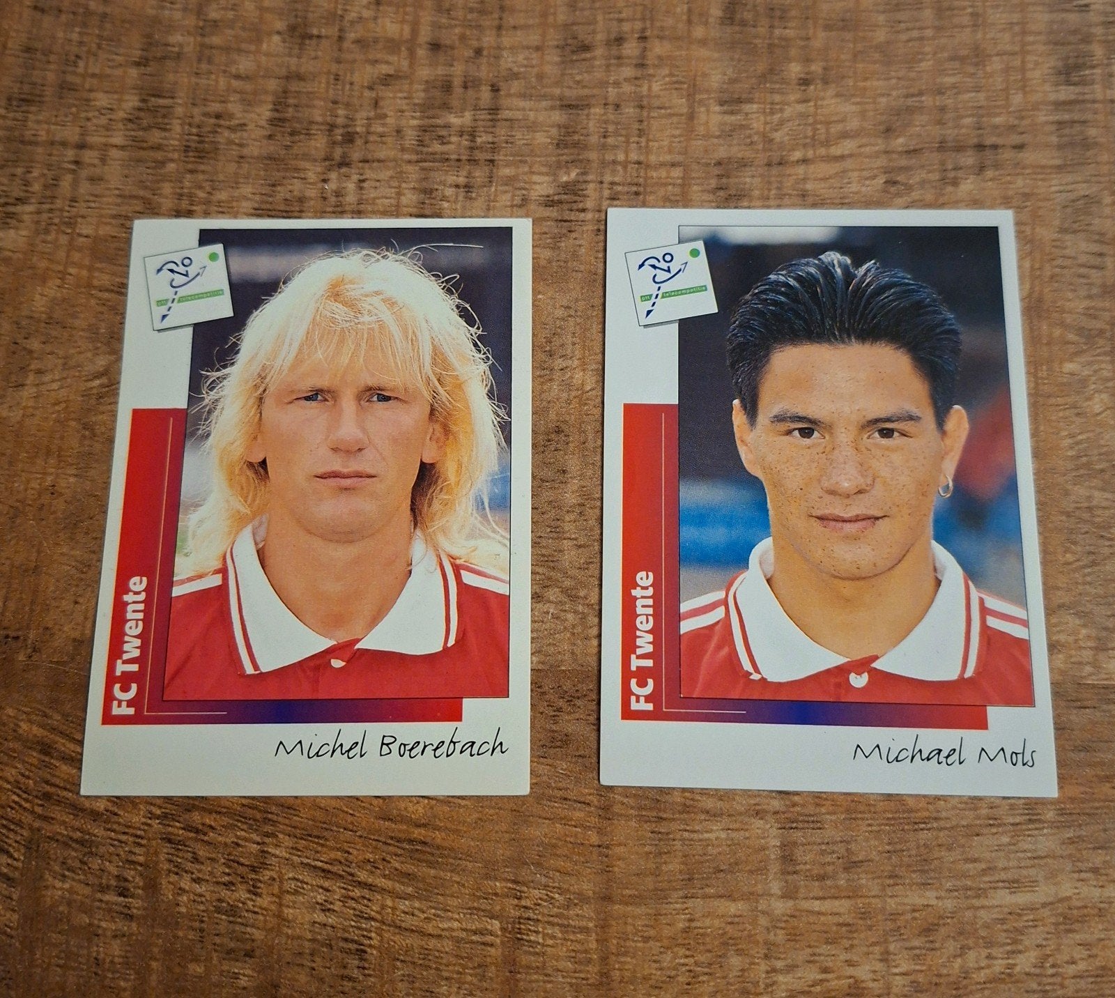 FC Twente Panini Voetbal 1996 - Michel Boerebach&Michael Mo, Ophalen of Verzenden, Zo goed als nieuw, F.C. Twente, Poster, Plaatje of Sticker