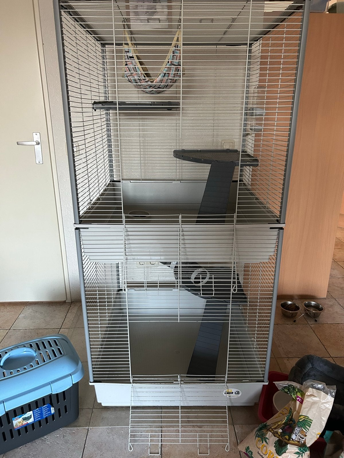 Ferplast furet tower met accessoires, Dieren en Toebehoren, Knaagdieren en Konijnen | Hokken en Kooien, Ophalen, Kooi, Gebruikt