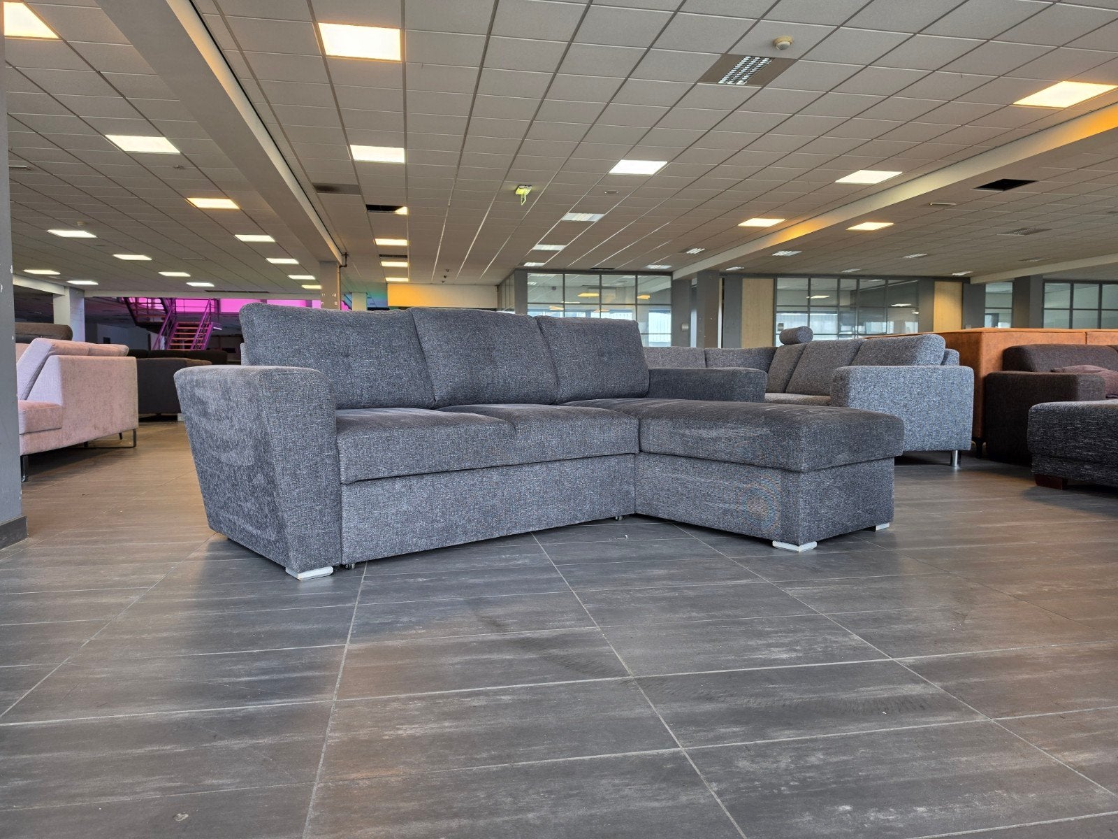 ✅️️️️️️ GEREINIGD hoekbank slaapfunctie + opberg 245x165