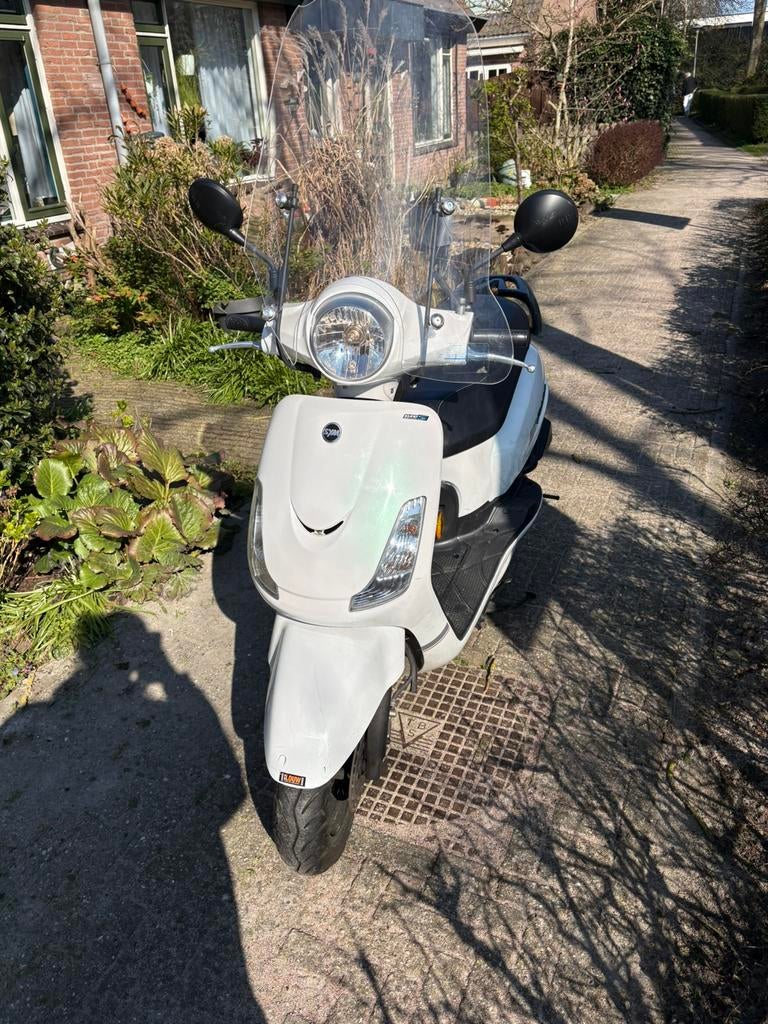 SYM Fiddle 2 50S - 2023 | Blauw kenteken | 3500 km, Fietsen en Brommers, Scooters | SYM, Ophalen, Gebruikt, 49 cc, Benzine