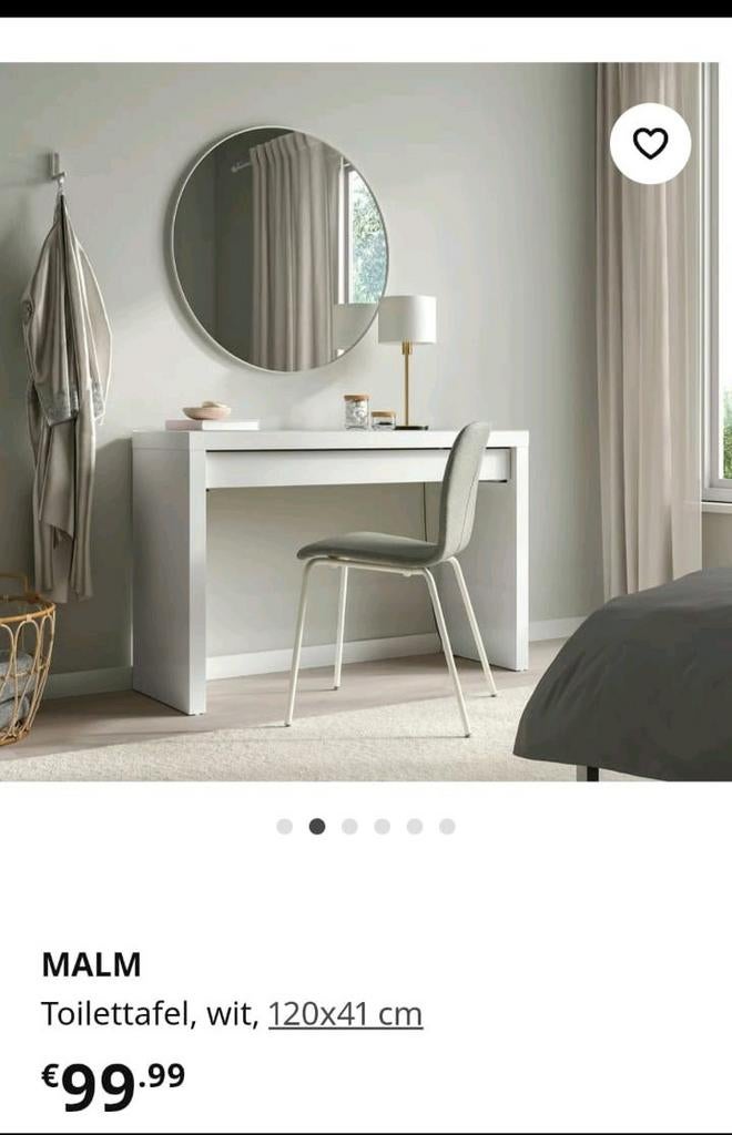 Makeup tafel of side table, Huis en Inrichting, Tafels | Sidetables, Ophalen, 100 tot 150 cm, Glas, Zo goed als nieuw