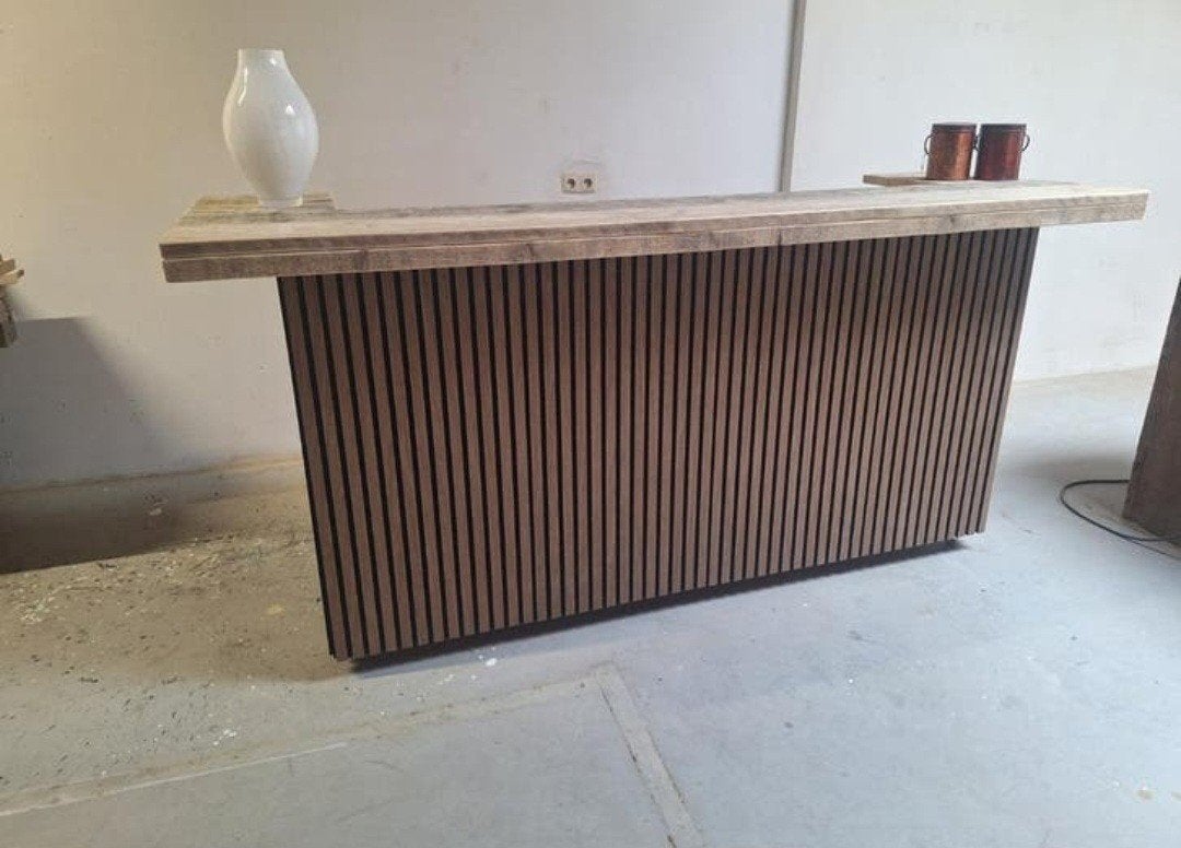 SALE €💰💰 Balie akoestische panelen steigerhout toonbank, Huis en Inrichting, Ophalen of Verzenden, Nieuw