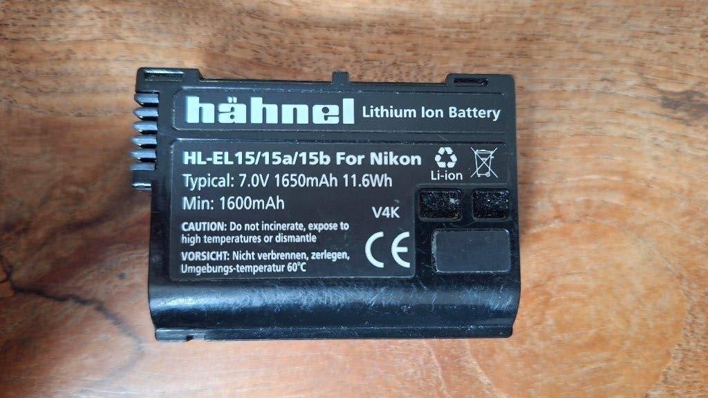 Hähnel Accu Batterij voor Nikon D7500, Gebruikt, Nikon, Batterij, Nikon