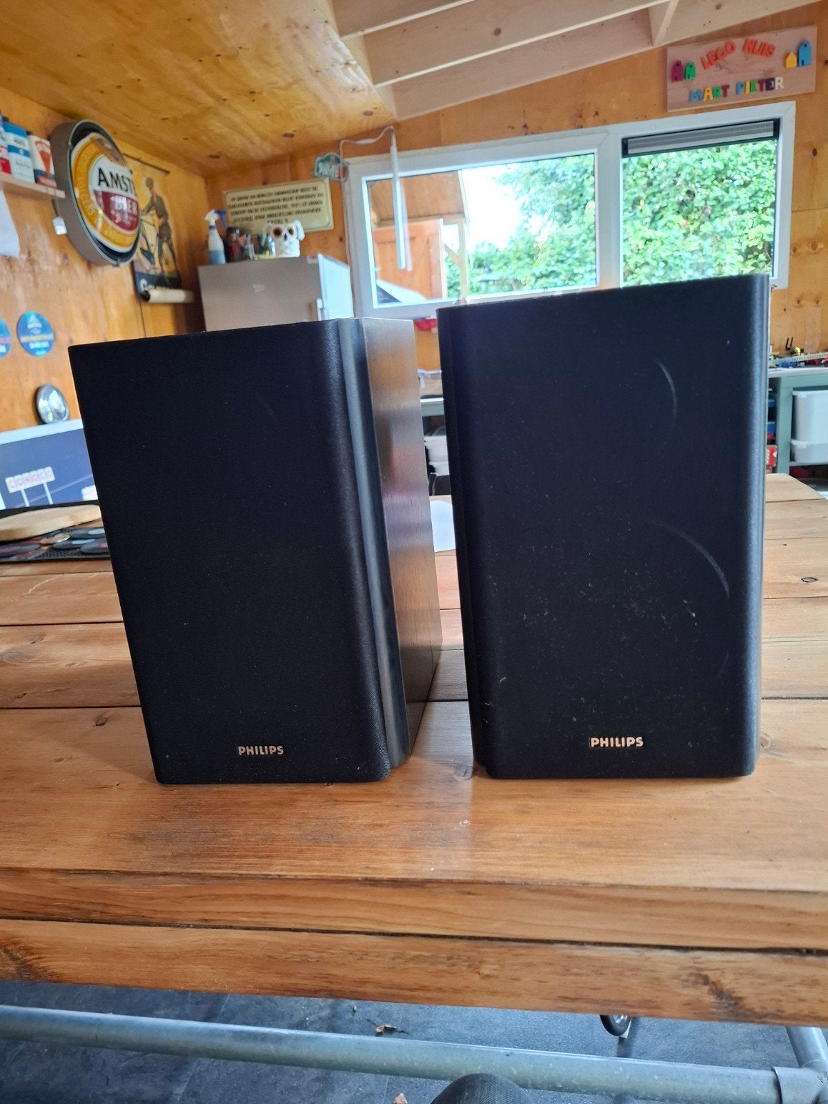 Philips MCD710 Boekenplank Luidsprekers - 4 Ohm, Ophalen of Verzenden, Gebruikt, Boekenplank luidspreker, Philips