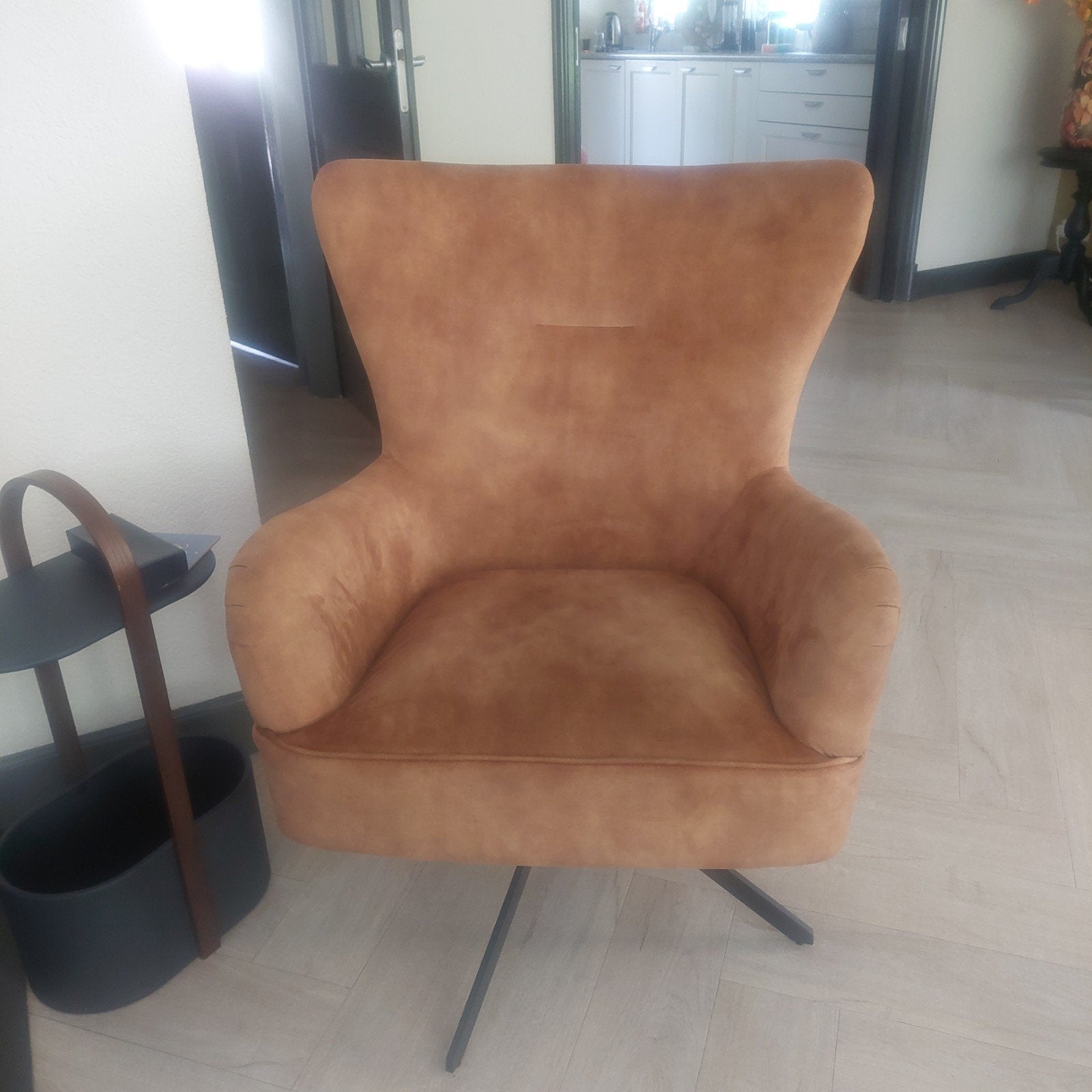 Lanterfant draaifauteuil, Huis en Inrichting, Fauteuils, Ophalen, Modern, Comfortabel, 75 tot 100 cm, Zo goed als nieuw