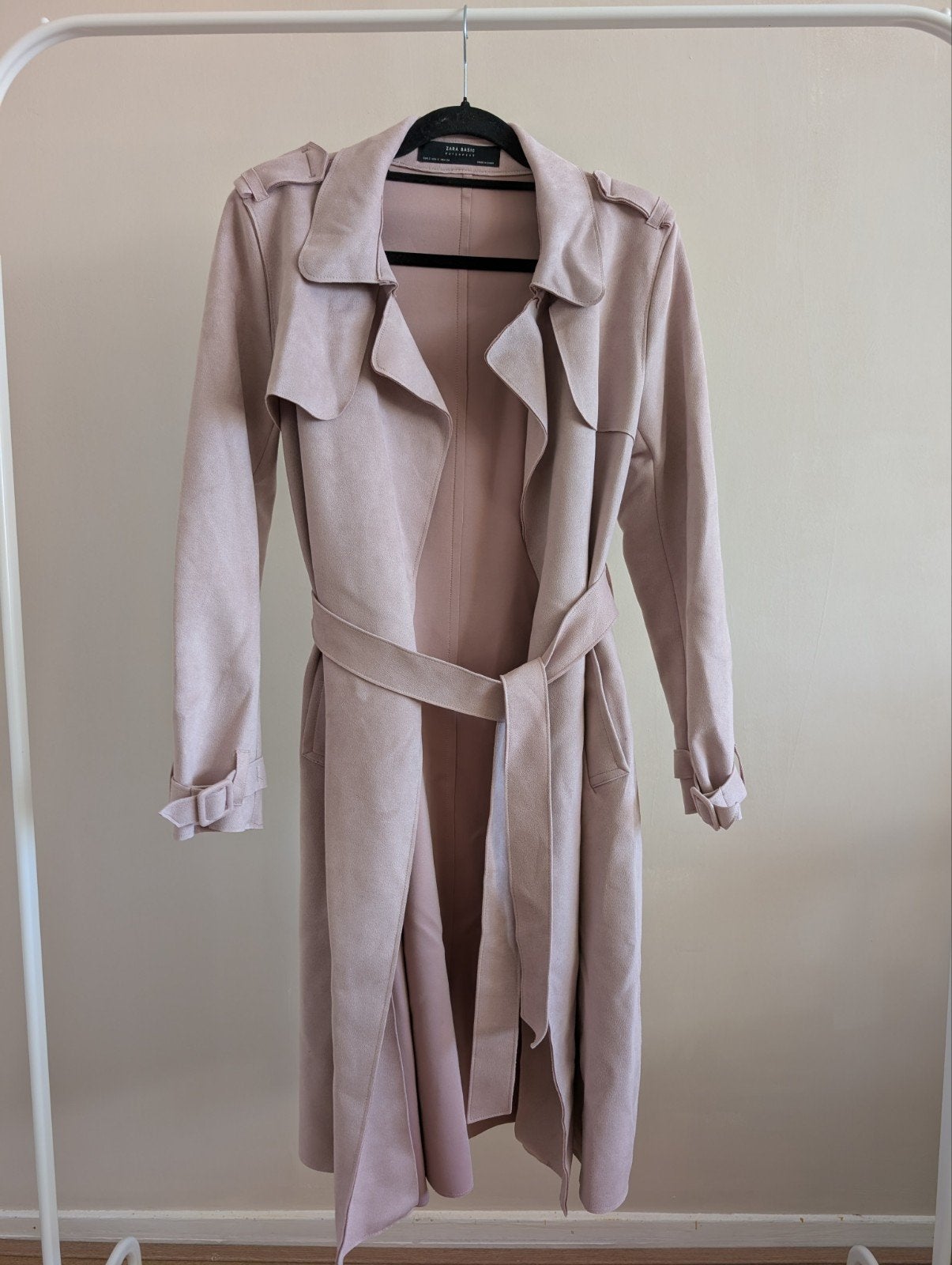 Zara Basic Trenchcoat Roze Maat S, Kleding | Dames, Ophalen of Verzenden, Zo goed als nieuw, Roze, Maat 36 (S)