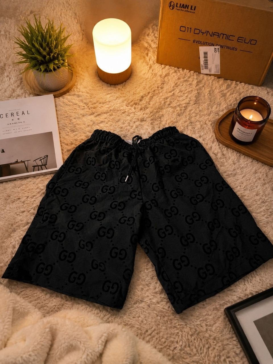 Gucci Jumbo GG Canvas Shorts Zwart, Zwart, Overige maten, Ophalen of Verzenden, Zo goed als nieuw