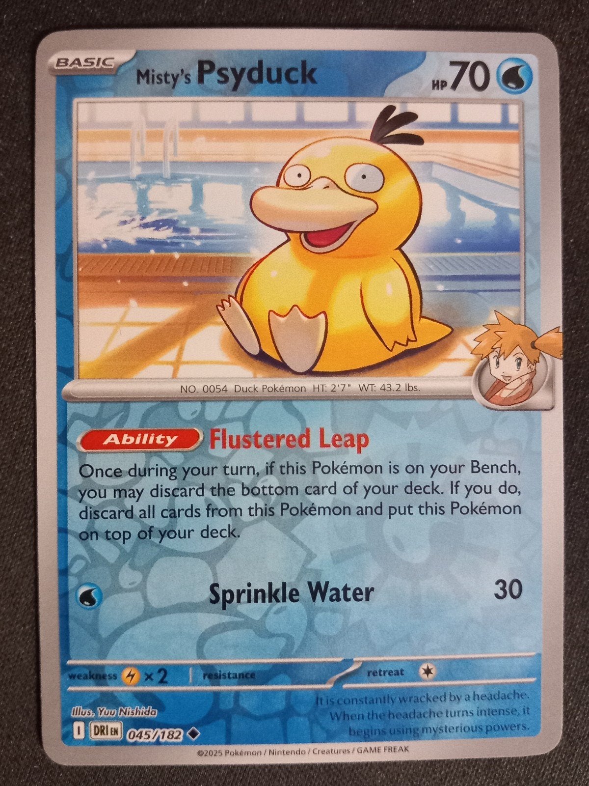 Misty's Psyduck 045/182 Destined Rivals Reverse NM, Verzenden, Zo goed als nieuw, Losse kaart, Foil