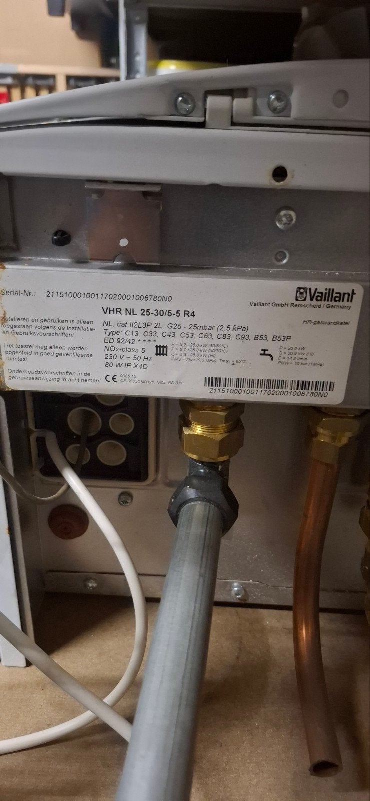 Vaillant VHR NL 25-30/5-5 R4 CV-ketel, Ophalen, Gebruikt
