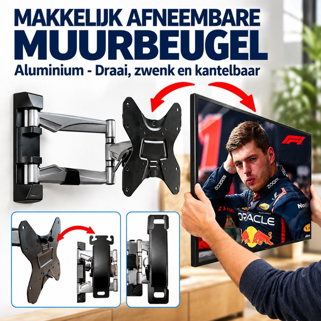 Makkelijk afneembare muurbeugel - Draai-en kantelbaar, Ophalen of Verzenden