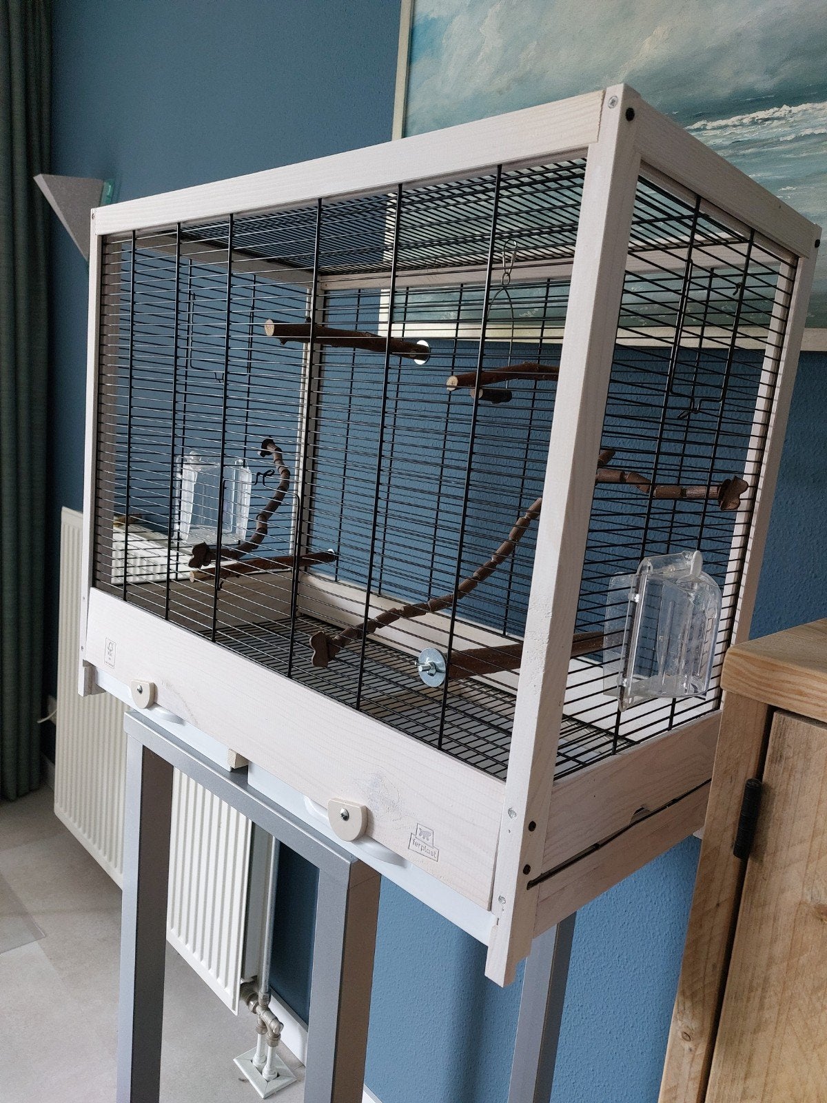 Vogelkooi, Ophalen, Zo goed als nieuw, Hout, Vogelkooi