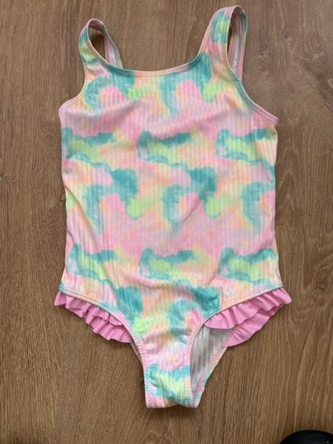 fleurig badpak maat 122, Ophalen of Verzenden, Zo goed als nieuw, Meisje, Sport- of Zwemkleding