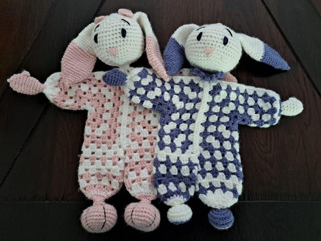 Knuffeldoekje tutdoekje knuffel konijn gehaakt, Nieuw, Ophalen of Verzenden, Middelgroot (20 tot 80 cm), Handgemaakt