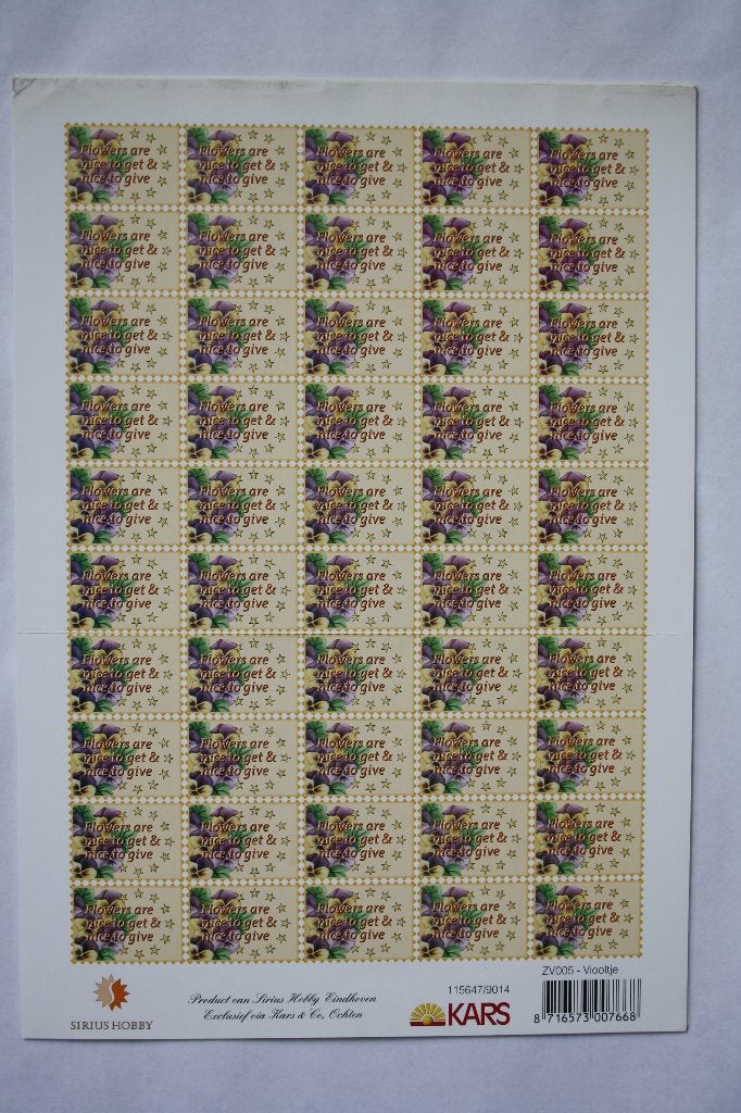 10 stuks Knipvellen viooltjes 7113, Hobby en Vrije tijd, Kaarten | Zelf maken, Ophalen of Verzenden, Nieuw, Natuur, Knipvel
