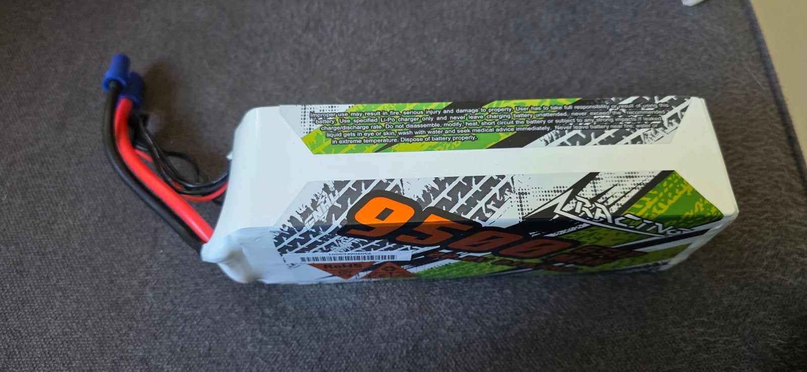 CNHL Racing 9500mAh 6S 22.2V LiPo Batterij, Ophalen of Verzenden, Zo goed als nieuw