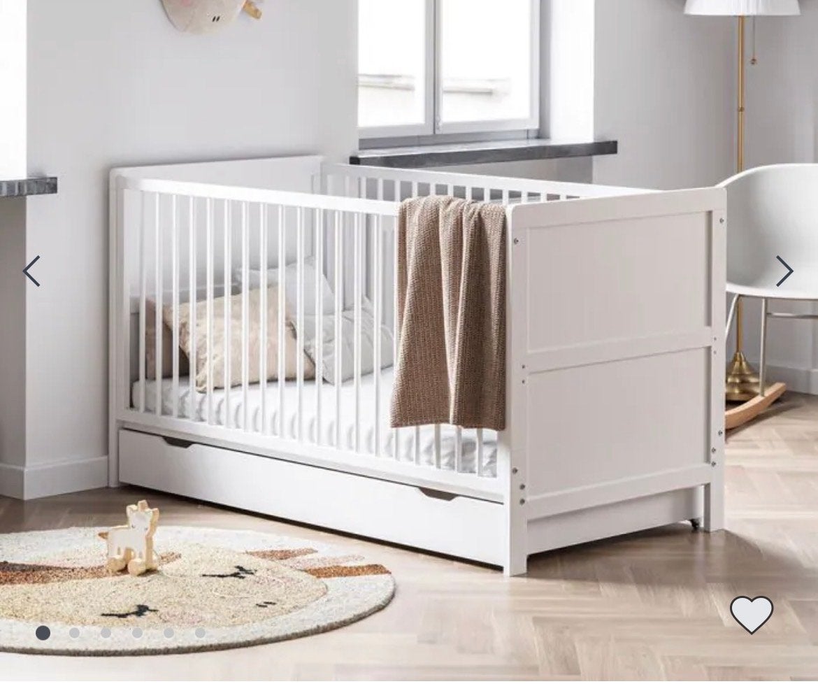 Petit Amélie ledikant/peuterbed met lade en beddengoed, Kinderen en Baby's, Ophalen, Zo goed als nieuw, Ledikant