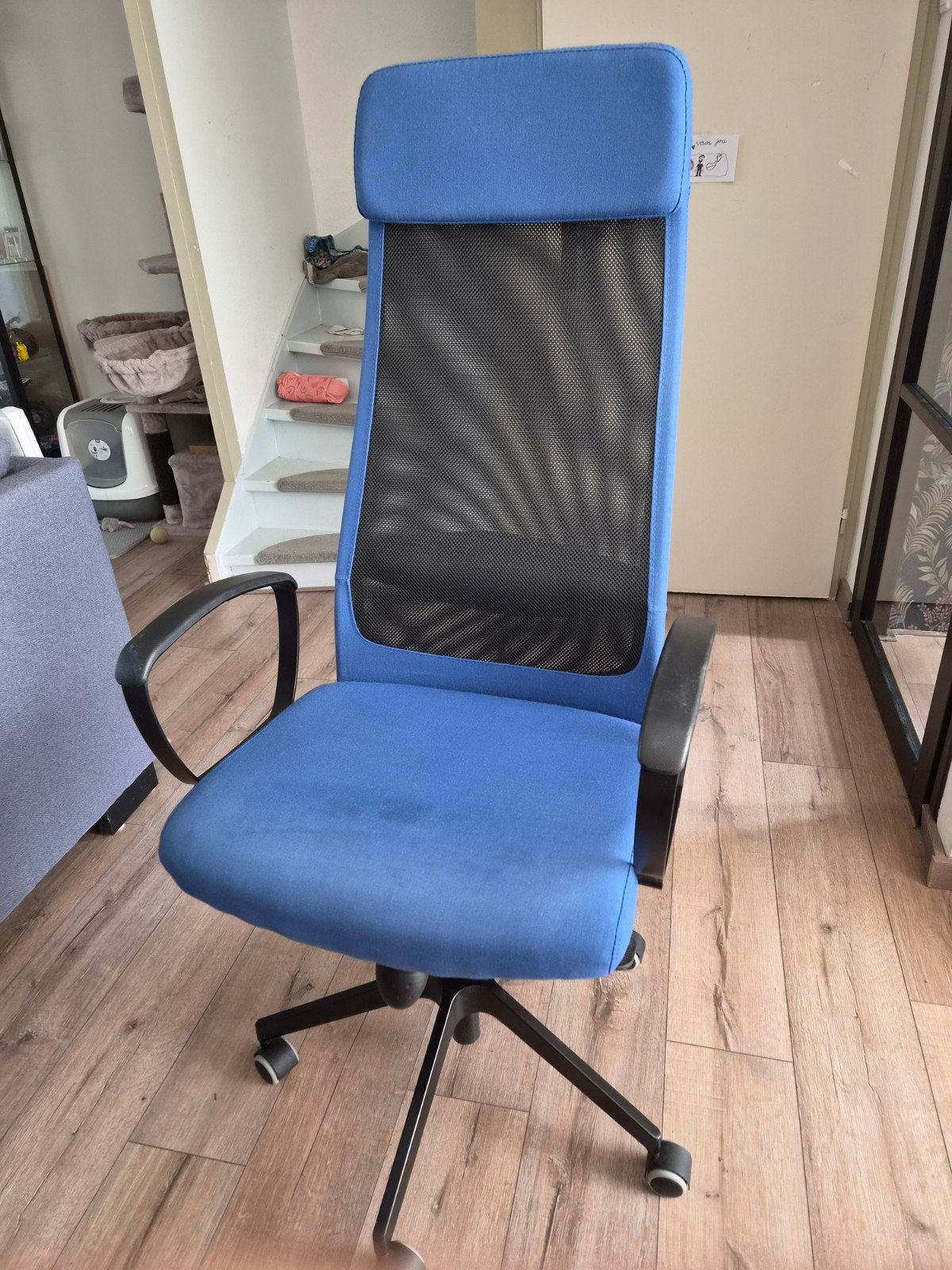IKEA MARKUS bureaustoel - Blauw, Ophalen, Blauw, Zo goed als nieuw, Bureaustoel