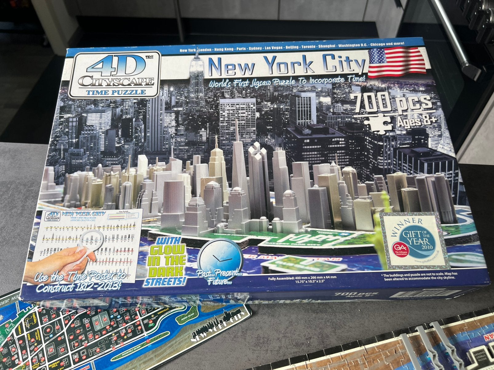 4D Time City Shape puzzel New York City, Ophalen of Verzenden, 500 t/m 1500 stukjes, Zo goed als nieuw