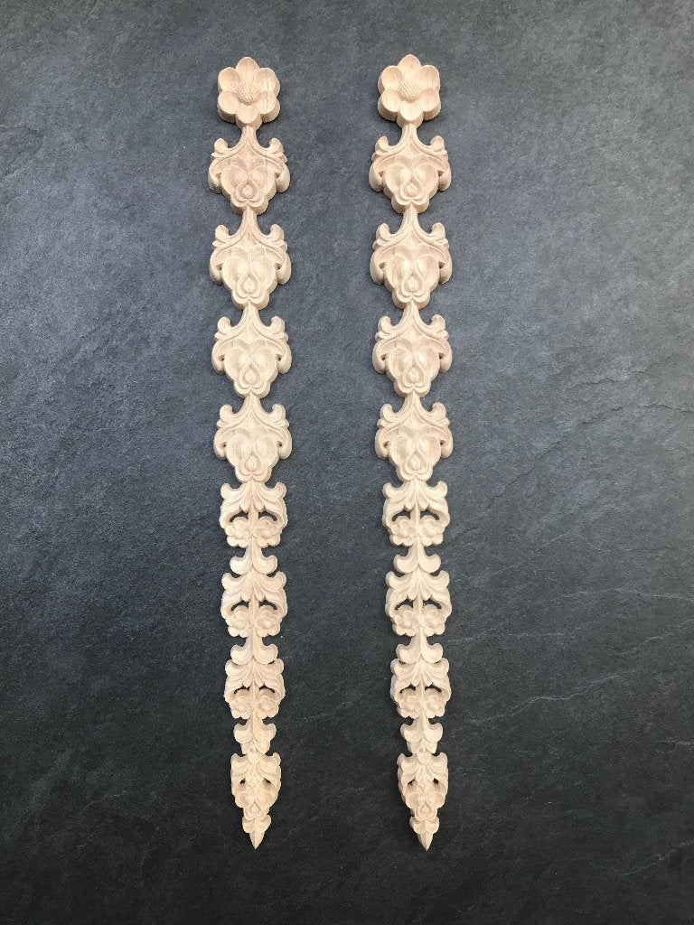 Houtsnijwerk ornament brocante bloemen 40 cm, Brocante, Nieuw, Ophalen of Verzenden, https://verburgtvintage.nl/#contact