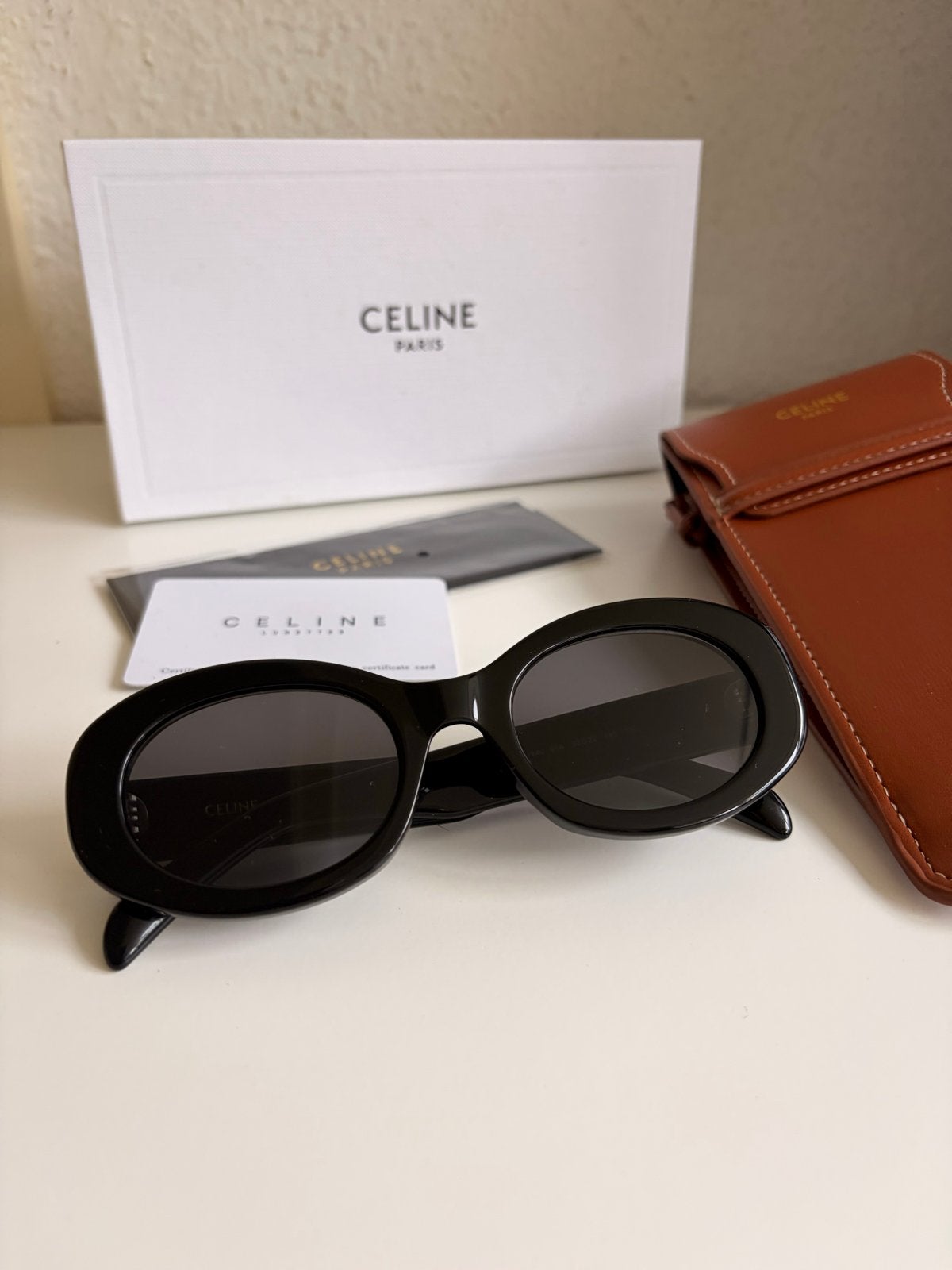 Celine Zonnebril vintage look, Overige merken, Zonnebril, Verzenden, Zwart