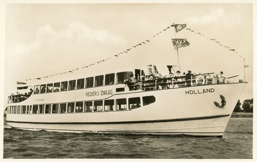 AMSTERDAM – Boot van Rederij Zwaag ca. 1960 (VK706), Verzenden, 1940 tot 1960, Ongelopen, Noord-Holland