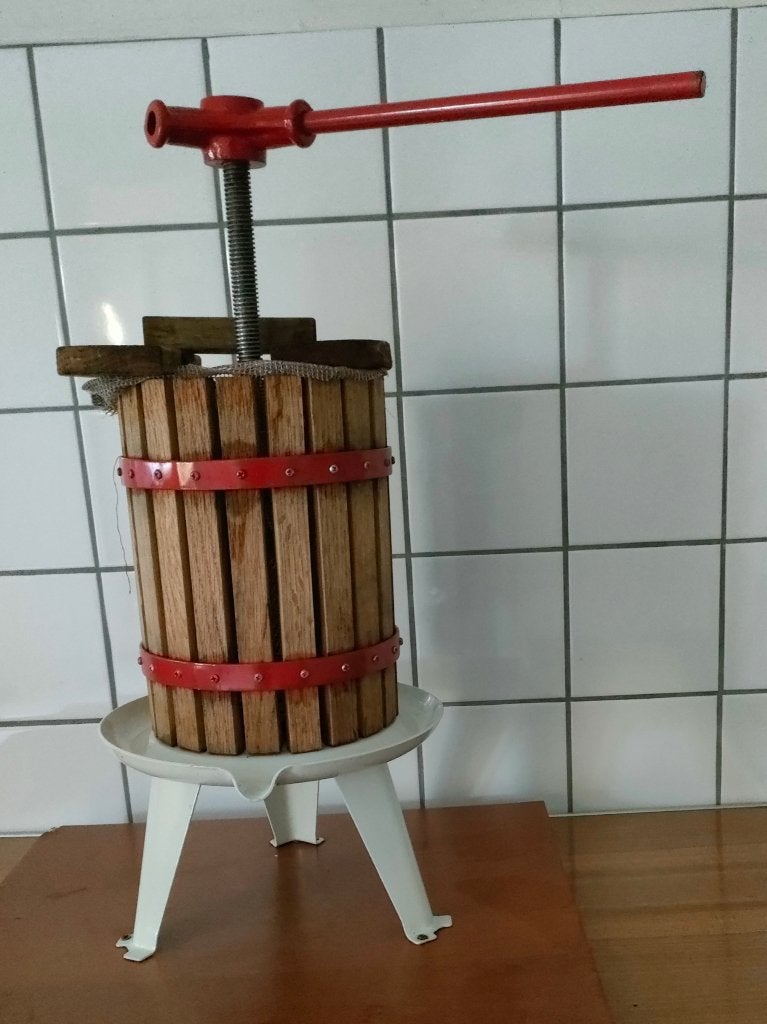 Fruitpers van 6 liter, Ophalen, Hout, Meerkleurig, Overige typen