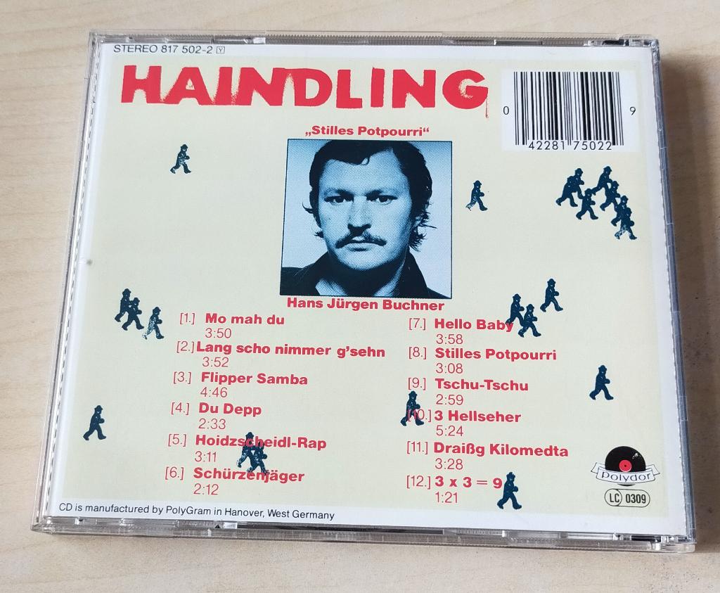 Haindling - Stilles Potpourri CD Hans Jurgen Buchner 1984/??, Cd's en Dvd's, Cd's | Pop, Ophalen of Verzenden, Zo goed als nieuw