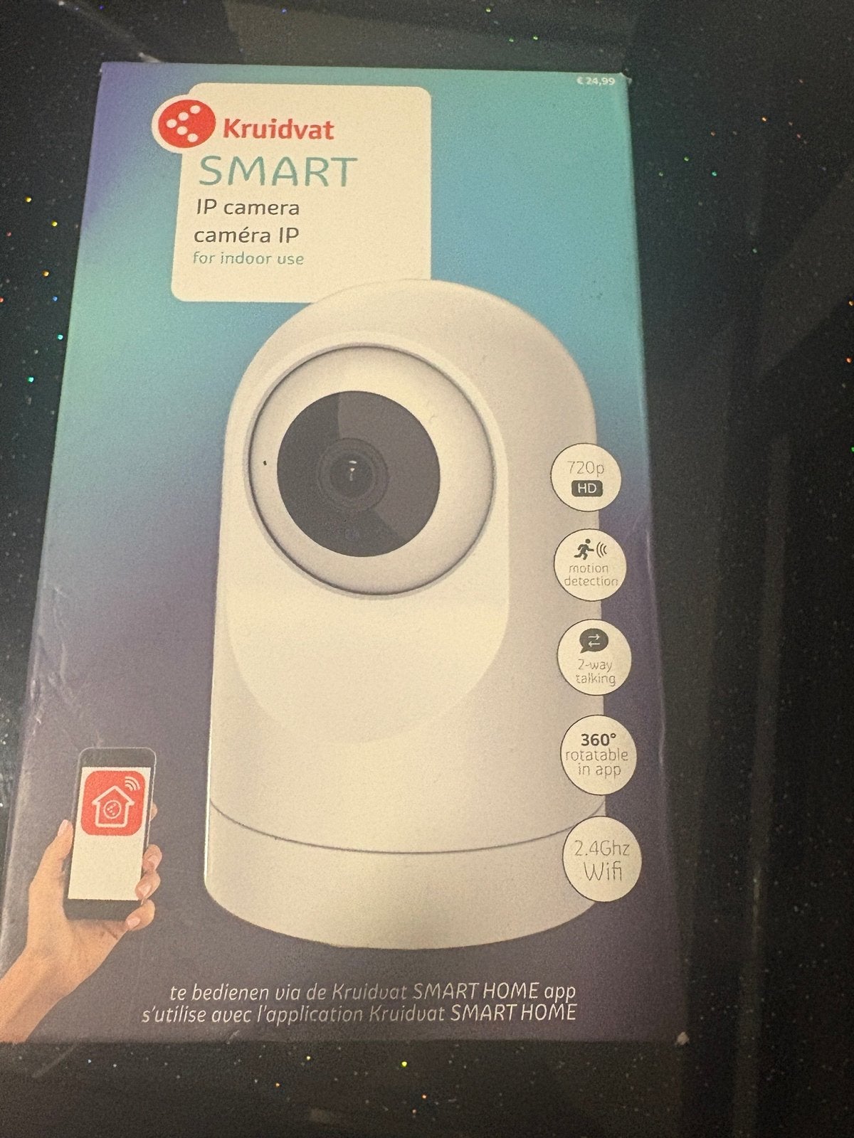 Kruidvat SMART IP camera 720p HD - Binnencamera, Verzenden, Nieuw, Binnencamera