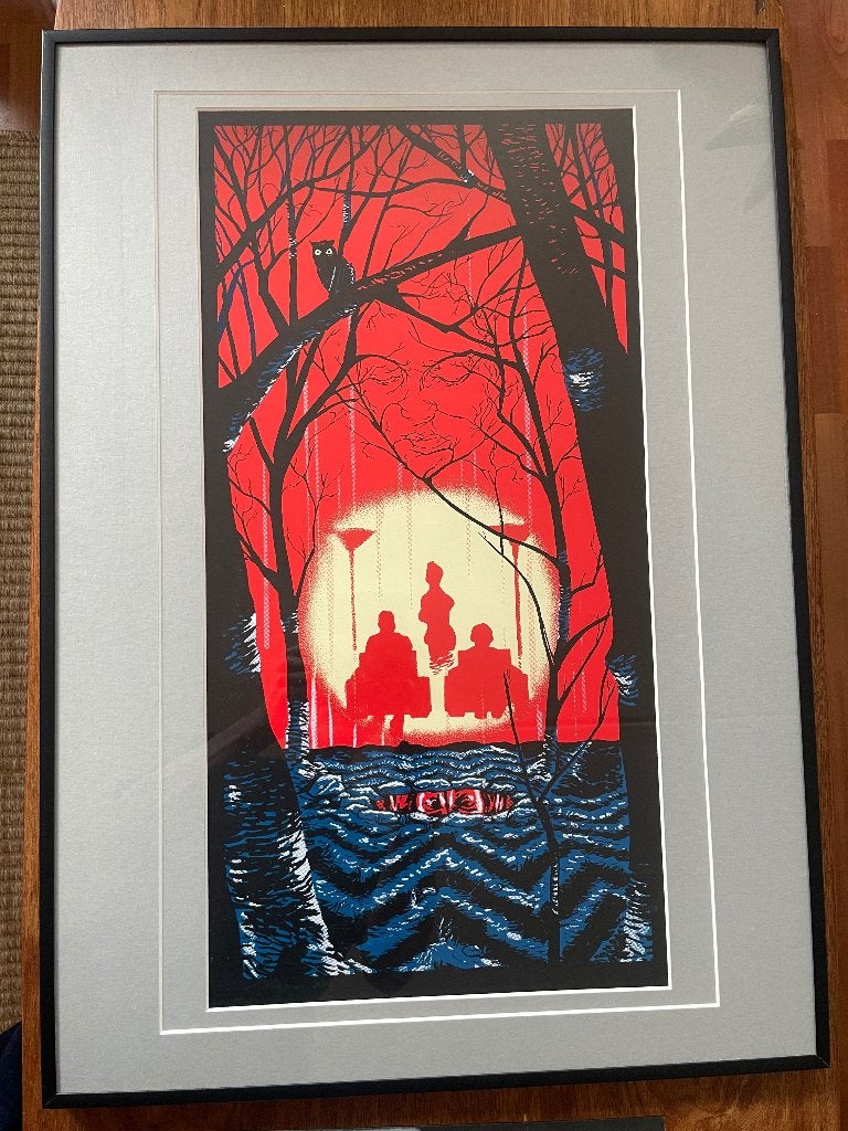 zeefdruk 'in the trees' Tim Doyle oplage 89/150, Antiek en Kunst, Kunst | Litho's en Zeefdrukken, Gelimiteerde oplage, Ophalen of Verzenden