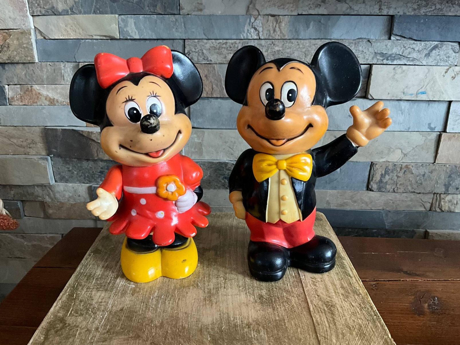 Vintage spaarpotten Mickey en Minnie Mouse Walt Disney korea, Ophalen of Verzenden