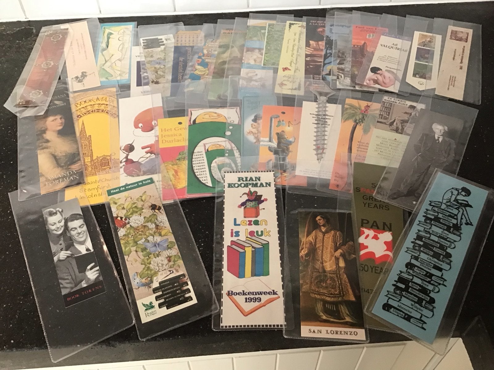 65 Vintage Boekenleggers - Diverse Ontwerpen en Thema's, Verzamelen, Boekenleggers, Ophalen of Verzenden, Gebruikt