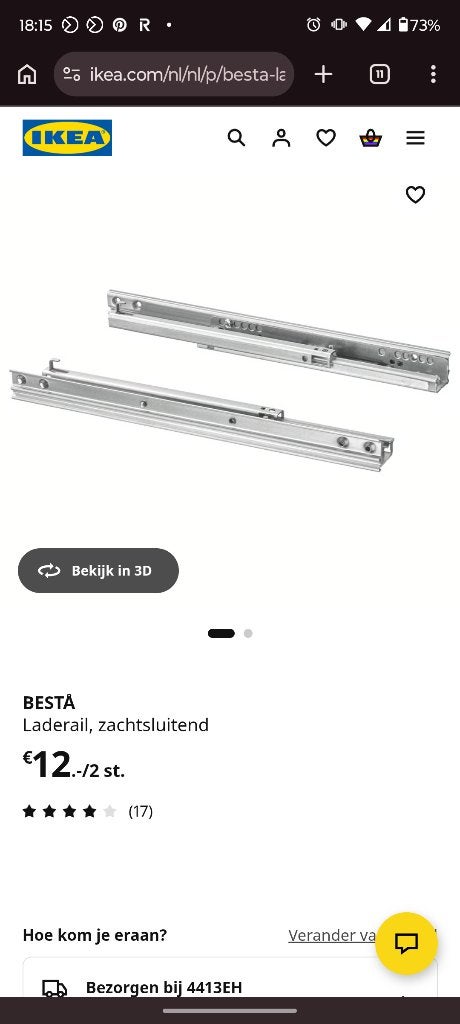 BESTÅ laderails 6 paar (2x6), 100 tot 250 mm, Overige typen, Nieuw, Ophalen of Verzenden