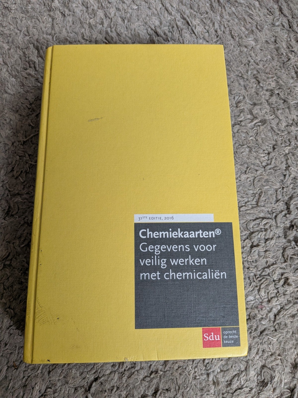 Chemiekaarten 31e editie 2016 - Veilig werken chemicaliën, Boeken, Gelezen, Sdu Uitgevers, Beta, HBO