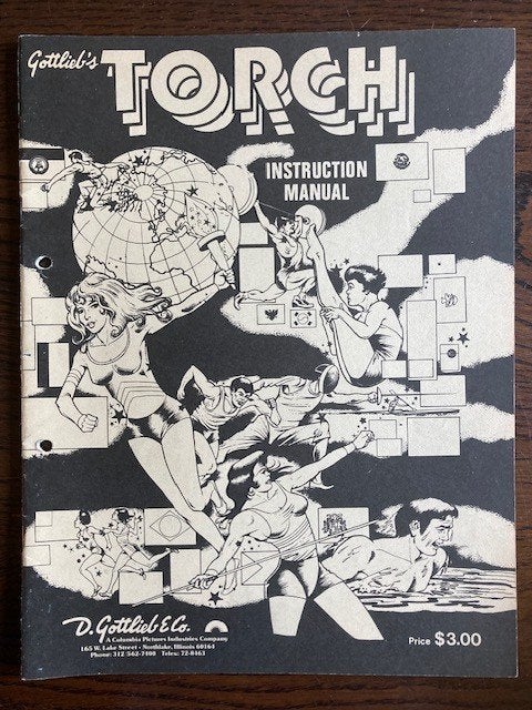 GOTTLIEB TORCH INSTRUCTION MANUAL with schematic, Verzamelen, Elektronisch, Zo goed als nieuw, Flipperkast, Gottlieb
