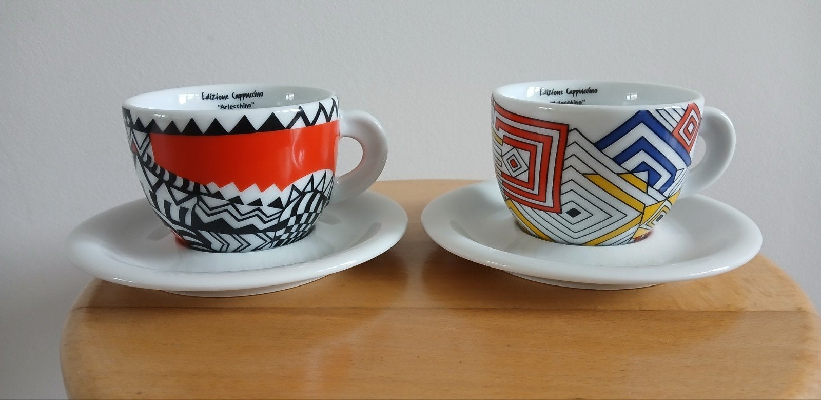 2 x Ancap Edizione Cappuccino "Arteccina" kop en schotel set, Overige merken, Nieuw, Ophalen of Verzenden, Overige stijlen