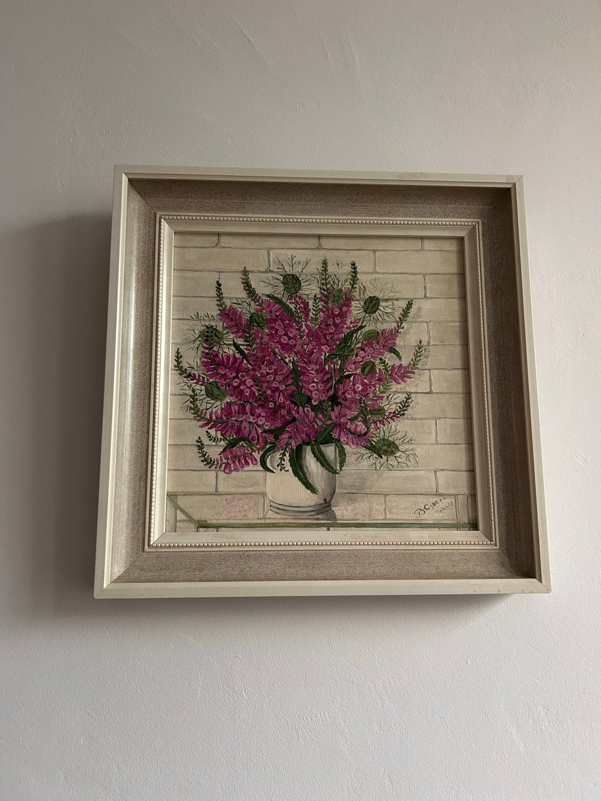Kleurrijk schilderij, Bloemen, Doek, Realistisch, Ophalen of Verzenden